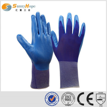 SUNNYHOPE 13gauge size 8 Guantes de trabajo recubiertos de nitrilo al por mayor